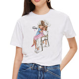 SexeMara Super Mom T shirt Women Mother's Love Print White T-shirt Harajuku Mama TShirt Vogue Tops tee shirt Femme Vogue Summer