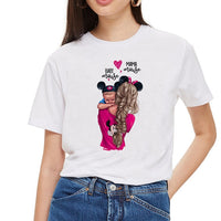 SexeMara Super Mom T shirt Women Mother's Love Print White T-shirt Harajuku Mama TShirt Vogue Tops tee shirt Femme Vogue Summer