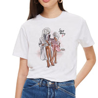 SexeMara Super Mom T shirt Women Mother's Love Print White T-shirt Harajuku Mama TShirt Vogue Tops tee shirt Femme Vogue Summer