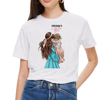 SexeMara Super Mom T shirt Women Mother's Love Print White T-shirt Harajuku Mama TShirt Vogue Tops tee shirt Femme Vogue Summer