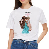 SexeMara Super Mom T shirt Women Mother's Love Print White T-shirt Harajuku Mama TShirt Vogue Tops tee shirt Femme Vogue Summer