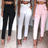 Fashion High Waist Pencil Pants Women Casual Elegant Pockets Pants Female Solid skinny Trousers Female Bottom OL Pants