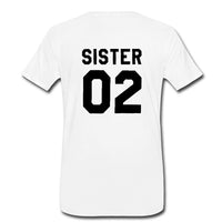 Women Fashion Summer  Best Friends T shirt SISTER 01 SISTER 02 SISTER 03 Tee Shirt Short Sleeve sister outfit