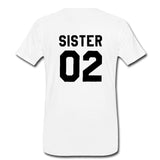 Women Fashion Summer  Best Friends T shirt SISTER 01 SISTER 02 SISTER 03 Tee Shirt Short Sleeve sister outfit