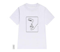 face abstract simple Women tshirt Cotton Casual Funny t shirt Gift For Lady Yong Girl Top Tee Drop Ship S-723