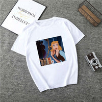 Summer 2019 New Cartoon Harajuku Princess T Shirt O-Neck Punk Aesthetics TShirt Print Casual Short Sleeve Streetwear Women Top