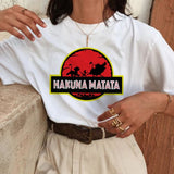 New Hakuna Matata Harajuku Funny Cartoon T Shirt Women Lion King Ullzang Kawaii T-shirt Cute 90s Tshirt Fashion Top Tees Female