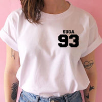 bangtan boys t shirt women korean style Oversized kpop tshirt female ulzzang harajuku JIN SUGA J HOPE JIMIN V JUNGKOOK t-shirt