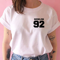 bangtan boys t shirt women korean style Oversized kpop tshirt female ulzzang harajuku JIN SUGA J HOPE JIMIN V JUNGKOOK t-shirt