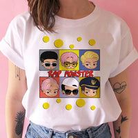 bangtan boys t shirt women korean style Oversized kpop tshirt female ulzzang harajuku JIN SUGA J HOPE JIMIN V JUNGKOOK t-shirt