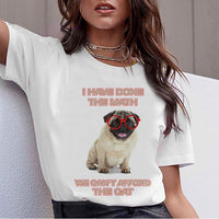 Dachshund Pug Teckel Funny T Shirt Women Harajuku Cute French Bulldog Frances German Shepherd T-shirt Pit Bull Tshirt Top Female