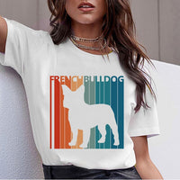 Dachshund Pug Teckel Funny T Shirt Women Harajuku Cute French Bulldog Frances German Shepherd T-shirt Pit Bull Tshirt Top Female