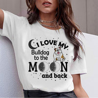 Dachshund Pug Teckel Funny T Shirt Women Harajuku Cute French Bulldog Frances German Shepherd T-shirt Pit Bull Tshirt Top Female