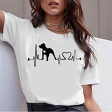 Dachshund Pug Teckel Funny T Shirt Women Harajuku Cute French Bulldog Frances German Shepherd T-shirt Pit Bull Tshirt Top Female